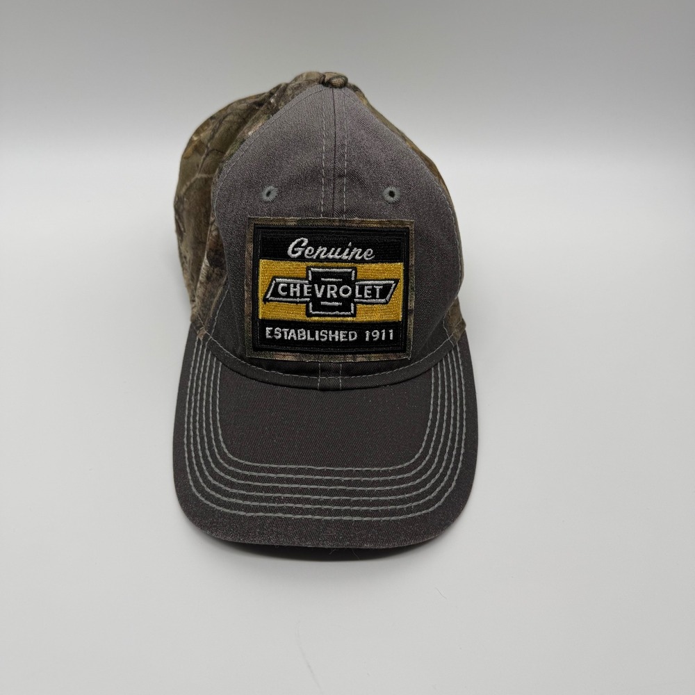 Chevrolet Realtree Camo Hat Paramount Outdoors Grey Stretch Fit Cap L/XL
